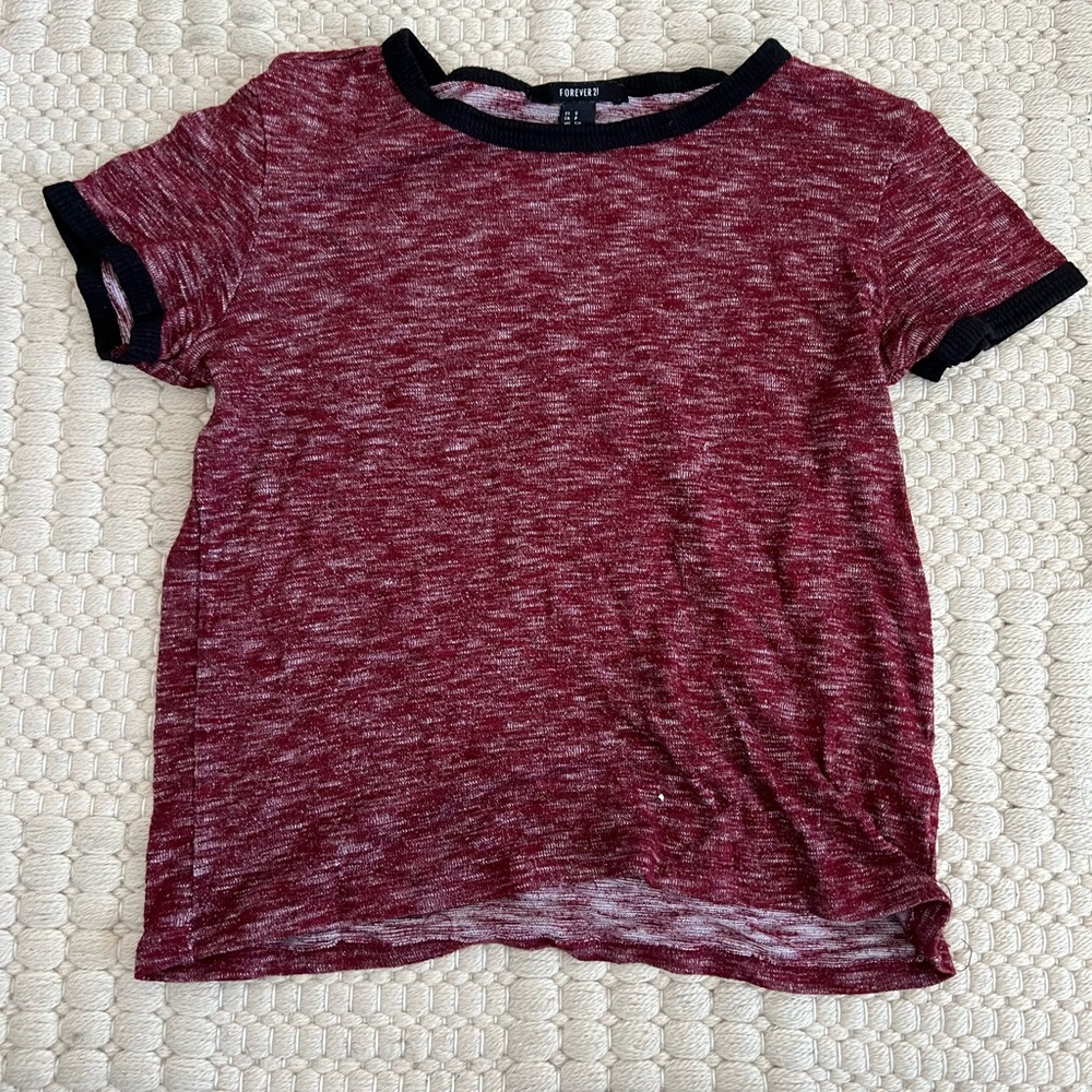 maroon forever 21 top
